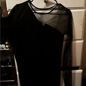 Marcella Moda Black Sheer Dress